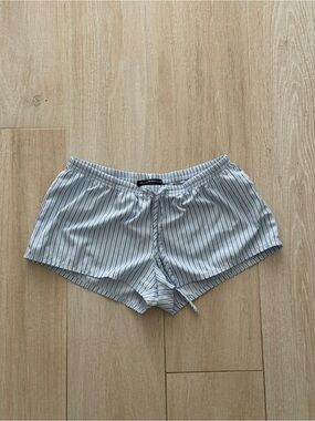 Brandy Melville Light Blue & Navy Striped Sleep Shorts NEW